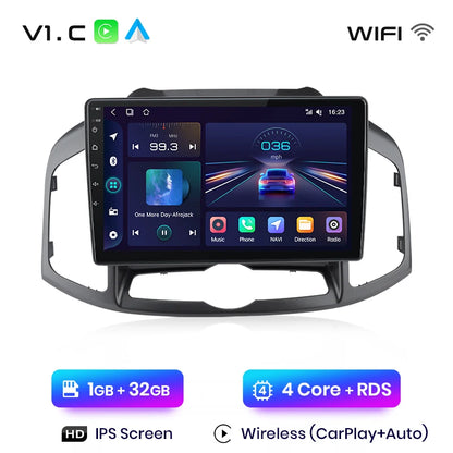 Junsun V1pro AI Voice - Radio para coche, reproductor multimedia Android Auto para Chevrolet Captiva 2011-2016, Carplay 4G, 2 DIN, GPS 