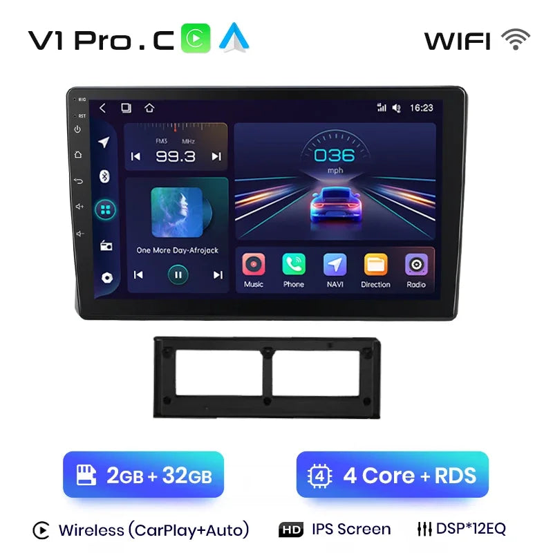 Junsun CarPlay inalámbrico Android Auto Radio para VW SANTANA 2000 BISTA 2003 2004-2011 Sistemas inteligentes para coche RDS BT WiFi 2 DIN 