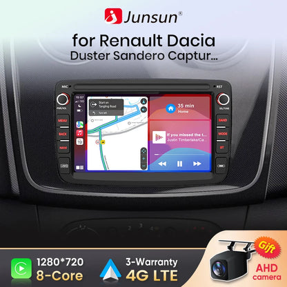 Radio Junsun Android 13 de 7 pulgadas para Renault, Dacia Duster, Sandero, Captur, Xray, Logan 2, CarPlay, Android Auto, sistemas inteligentes para coche. 