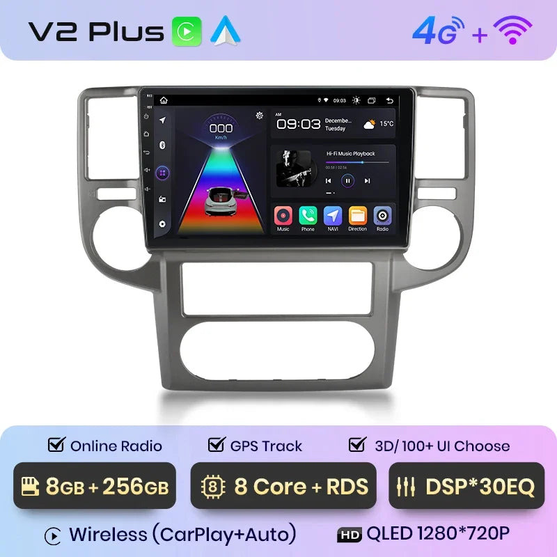 Junsun CarPlay inalámbrico Android Auto Radio para NISSAN X-TRAIL Xtrail 2003 2004-2007 Sistemas inteligentes para coche RDS BT WiFi 2 DIN 