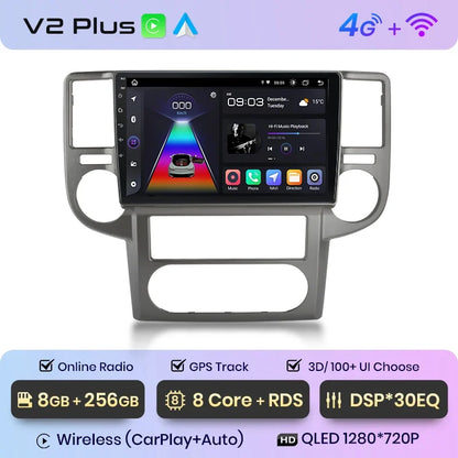 Junsun CarPlay inalámbrico Android Auto Radio para NISSAN X-TRAIL Xtrail 2003 2004-2007 Sistemas inteligentes para coche RDS BT WiFi 2 DIN 