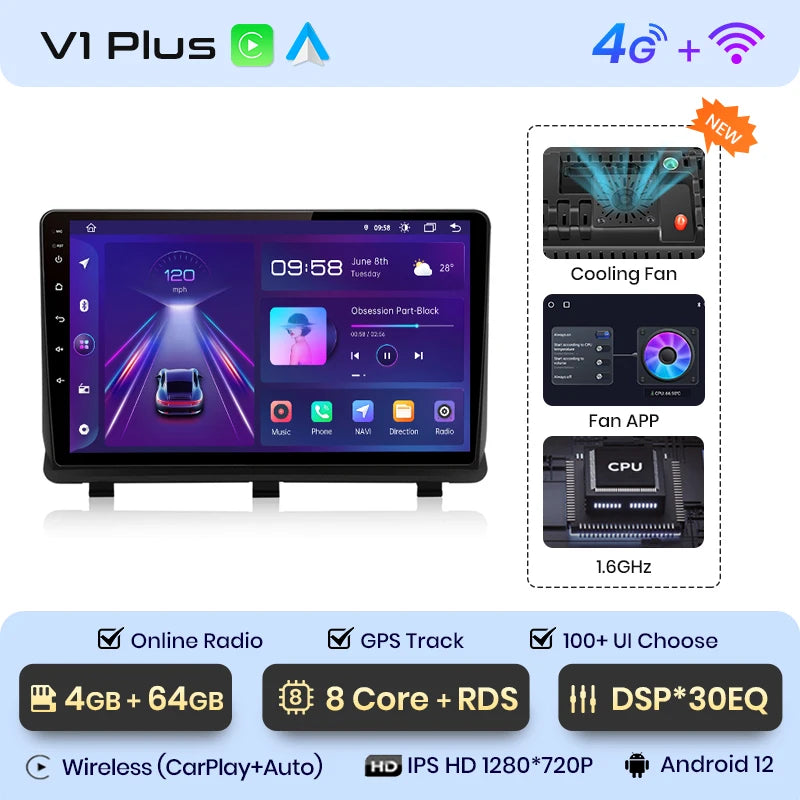 Junsun V1pro AI Voice Android Auto Radio For Opel Antara 2006 - 2017 Carplay 4G Car Multimedia GPS 2din autoradio