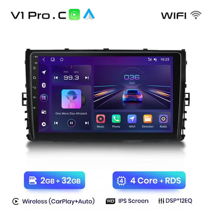 Junsun inalámbrico CarPlay Android Auto Radio para Volkswagen VW MQB POLO VI Jetta MK7 T6 Bora 2018, 2019, 2020, 2021 4G 2 din RDS BT 