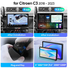 Junsun Wireless CarPlay Car Radio For Citroen C3 2018 2019 2020 2021 2022 2023 Android Multimedia