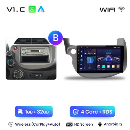 Junsun V1pro Android 10 AI Voice 4G Carplay RDS Radio de coche multimedia GPS para Honda Fit Jazz 2007-2013 2DIN autorradio bluetooth 