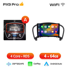 Cargar imagen en el visor de la galería, AWESAFE PX9 Car Radio Autoradio for Nissan Juke YF15 2010-2014  Wireless Carplay Screen Android Auto Stereo GPS Navi FM RDS BT

