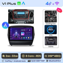 Cargar imagen en el visor de la galería, Radio Junsun para Hyundai Tucson 2 ix35 2009-2015 con CarPlay inalámbrico, Android Auto, sistema inteligente para coche, 2 DIN, DVD. 
