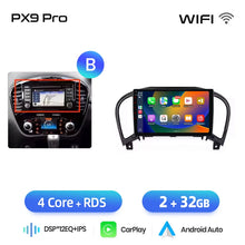 Cargar imagen en el visor de la galería, AWESAFE PX9 Car Radio Autoradio for Nissan Juke YF15 2010-2014  Wireless Carplay Screen Android Auto Stereo GPS Navi FM RDS BT

