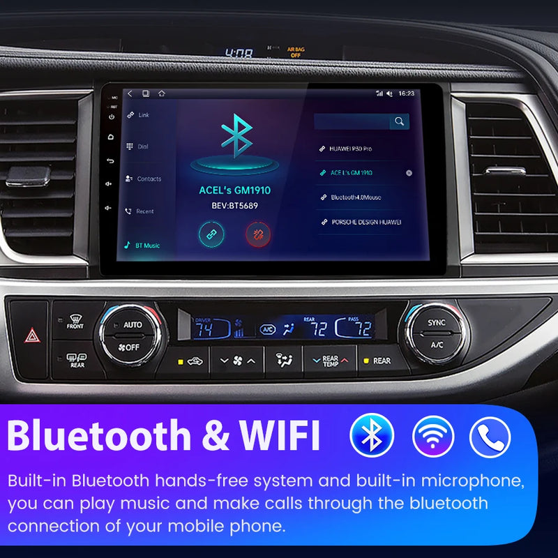 Junsun Car Radio For Toyota Highlander 2014-2019 Built in Carplay Android Auto Car Stereo Android Head Unit WiFi GPS Navigation