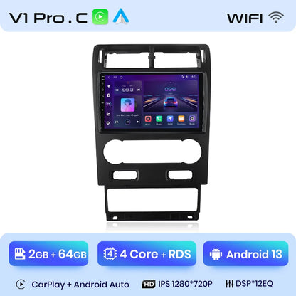 Radio Junsun V1 Plus para Ford Mondeo 3 2004-2007 con CarPlay inalámbrico, Android Auto, sistema inteligente para coche, 2 DIN, DVD. 