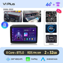 Cargar imagen en el visor de la galería, Junsun AI 4G LTE Wireless CarPlay Android Auto Car Radio For Fiat Ducato Peugeot Boxer Citroen Jumper 2006-2015 GPS Navi RDS FM
