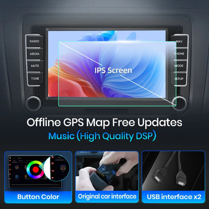 Junsun Wireless CarPlay Car Radio For VW Volkswagen Golf Passat B7 B6 Skoda Seat Octavia Polo Tiguan Jetta Android Multimedia