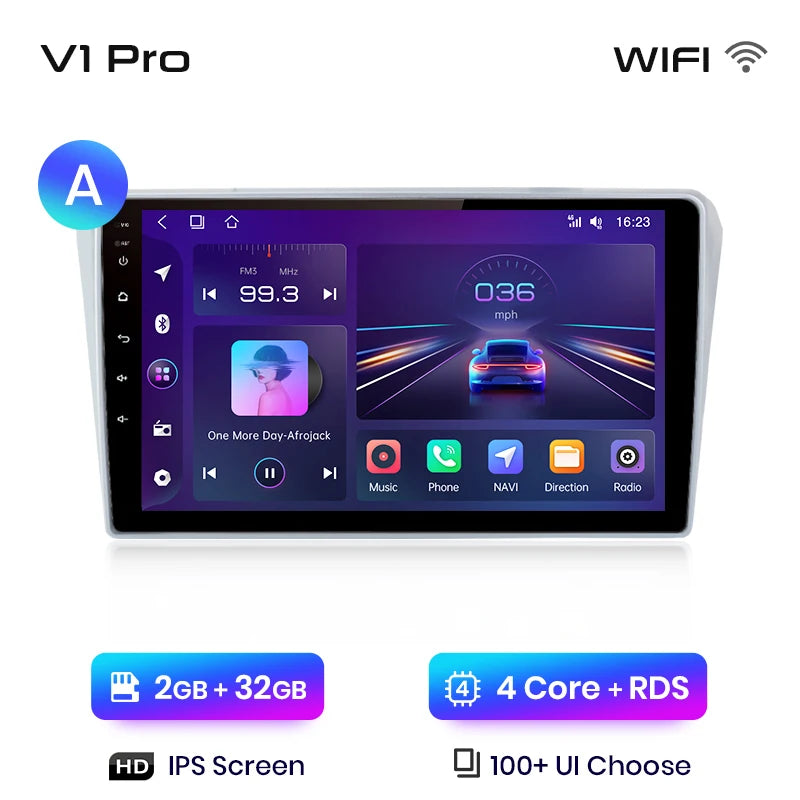 Junsun V1pro AI Voice 2 DIN Android Auto Radio para Toyota Avensis T25 2002-2008 Carplay Car Multimedia GPS 2 DIN autorradio 