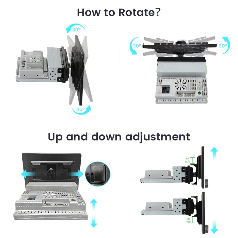 Junsun 10.6 Inch Universal Rotatable 1DIN 2DIN Car Radio Wireless CarPlay Android Auto Touch Screen Multimedia GPS autoradio