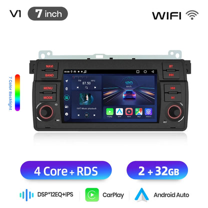 Junsun Wireless CarPlay Car Radio For BMW E46 M3 318 320 325 330 335 Android Multimedia