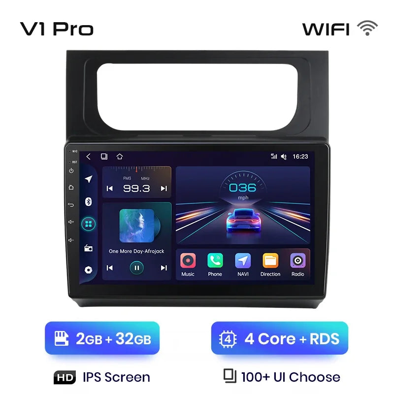 Junsun CarPlay inalámbrico Android Auto Radio para VOLKSWAGEN TOURAN 2011 2012 2013-2015 Sistemas inteligentes para coche RDS BT WiFi 2 DIN 