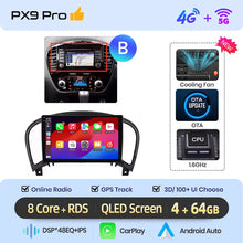 Cargar imagen en el visor de la galería, AWESAFE PX9 Car Radio Autoradio for Nissan Juke YF15 2010-2014  Wireless Carplay Screen Android Auto Stereo GPS Navi FM RDS BT
