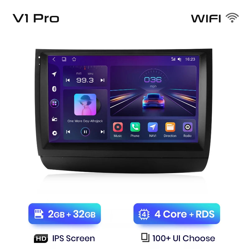 Junsun V1pro AI Voice Android Auto Radio para Toyota Prius 20 2002-2009 Carplay Car Multimedia GPS 2DIN autorradio 