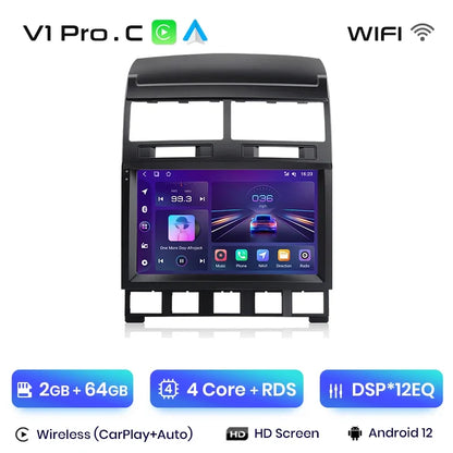 Junsun V1pro AI Voice 2 DIN Android Auto Radio para Volkswagen Touareg 2002-2010 Carplay 4G Car Multimedia GPS 2 DIN Autoradio 