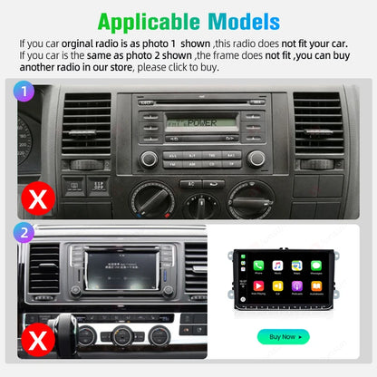 Junsun V3 Plus 2K CarPlay inalámbrico Android Auto Sistemas inteligentes para Volkswagen Multivan T5 2003-2015 Autoradio 