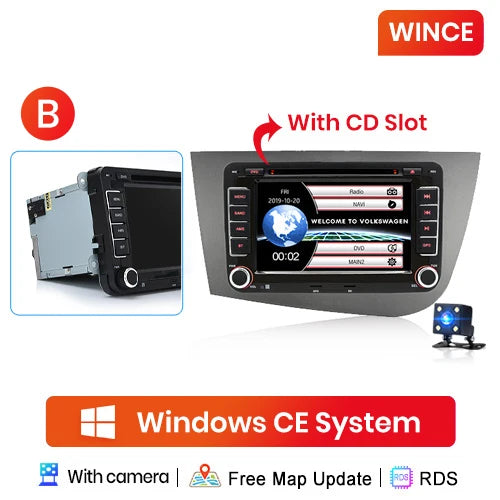 Radio Junsun con Android y voz AI para Seat Leon MK2 (2005, 2006, 2007-2012), Carplay, multimedia, RDS, DSP, GPS, sin autorradio 2DIN. 