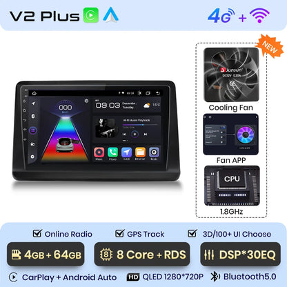 Radio Junsun V1 Plus para Mitsubishi Pajero 2 V20 V30 V40 (1991-2004), inalámbrica, CarPlay, Android Auto, 2 DIN, DVD. 