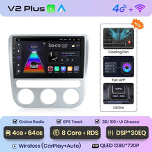 Load image into Gallery viewer, Junsun Wireless CarPlay Android Auto Radio For VOLKSWAGEN SCIROCCO 2009 2010-2014 Car Intelligent Systems RDS BT WiFi 2 din
