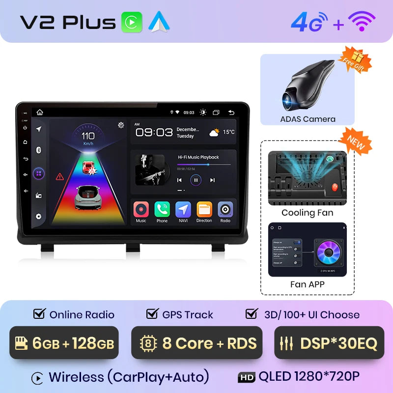 Junsun V1pro AI Voice Android Auto Radio For Opel Antara 2006 - 2017 Carplay 4G Car Multimedia GPS 2din autoradio