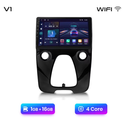 Radio Junsun V1 Plus para Peugeot 108, Citroën C1 y Toyota Aygo (2014-2021), inalámbrica, CarPlay, Android Auto, 2 DIN, DVD.