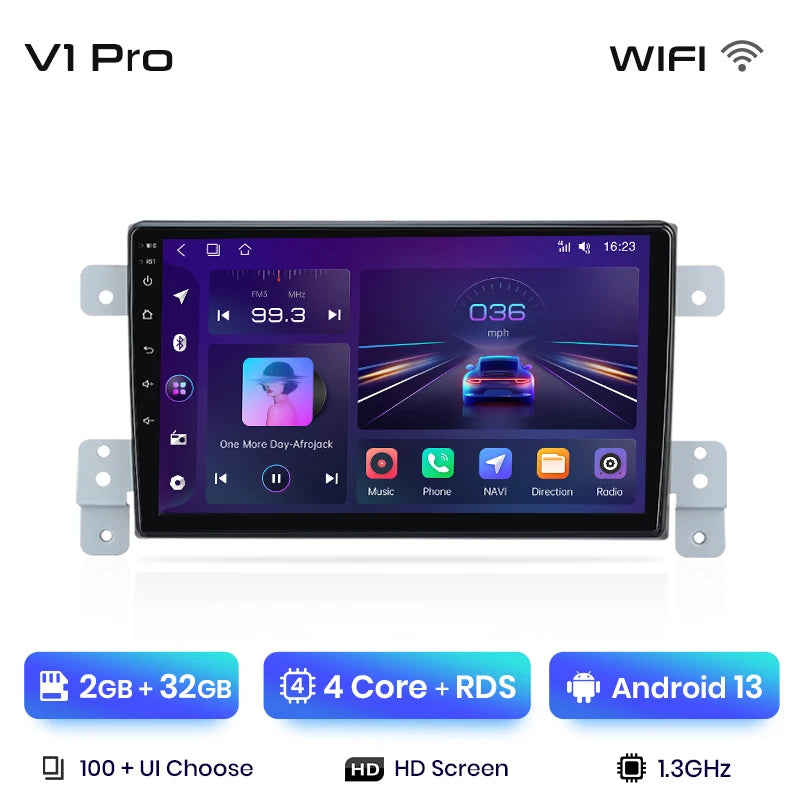 Radio Junsun para Suzuki Grand Vitara 3 (2005-2015), inalámbrica, CarPlay, Android Auto, sistema inteligente, 2 DIN, DVD. 