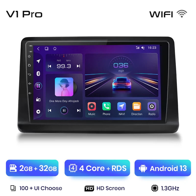 Junsun V1 Plus Car Radio For Mitsubishi Pajero 2 V20 V30 V40 1991 - 2004 wireless CarPlay Android Auto No 2 din 2din DVD