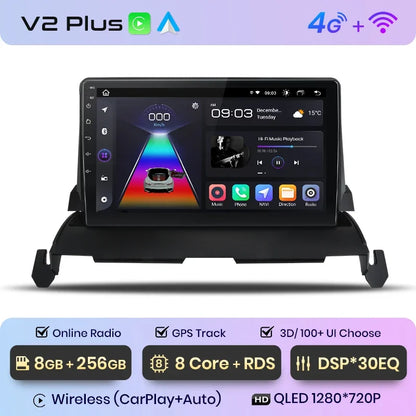 Radio Junsun CarPlay inalámbrica Android Auto para Dodge Journey 2009-2012 con sistema inteligente RDS, Bluetooth, WiFi, 2 DIN 