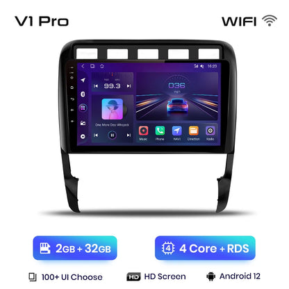 Junsun V1 AI Voice - Radio inalámbrica CarPlay Android para Porsche Cayenne 1 9PA 2002-2010, 4G, GPS, 2DIN 