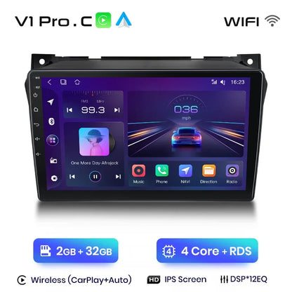 Radio Junsun CarPlay inalámbrica Android Auto para Suzuki Alto 2009-2016 con sistema inteligente RDS, Bluetooth, WiFi, 2 DIN 