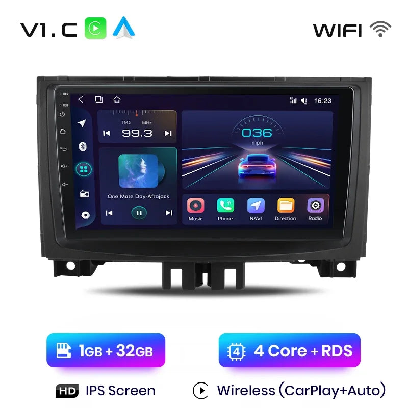 Junsun CarPlay inalámbrico Android Auto Radio para Mercedes-Benz Sprinter VW Crafter 2006 Sistemas inteligentes para coche RDS BT WiFi 2 DIN 