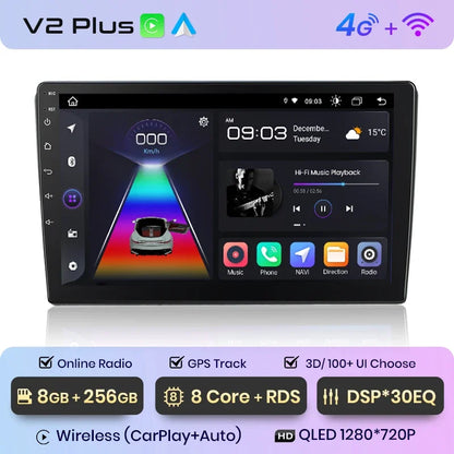 Junsun CarPlay inalámbrico Android Auto Radio para VOLKSWAGEN CARAVELLE 2015+ Sistemas inteligentes para coche RDS BT WiFi 2 DIN 