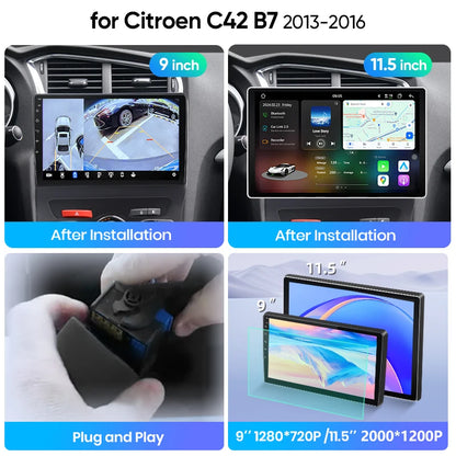 Junsun Wireless CarPlay Car Radio For Citroen C4 2 B7 2013 2014 2015 2016 Android Multimedia