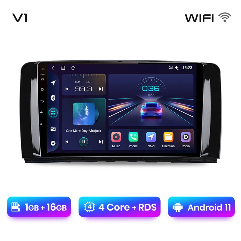 Junsun V1 Wireless CarPlay Android Auto Radio For Mercedes Benz R-Class W251 R300 R280 R320 2005-2017 Car Multimedia autoradio