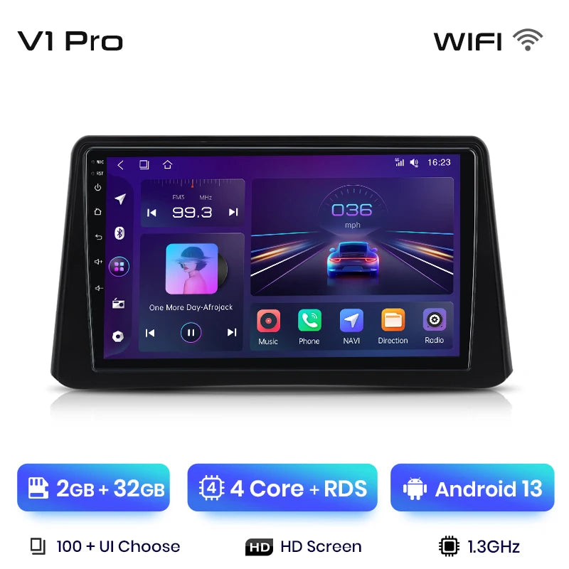 Radio Junsun V1 Plus para Opel Mokka 2012-2016 con CarPlay inalámbrico, Android Auto, sistema inteligente para coche, 2 DIN, DVD. 