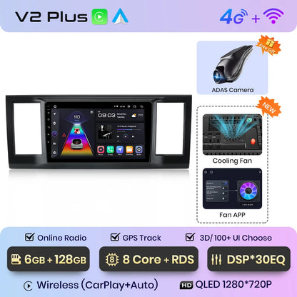 Junsun V1 AI Voice Wireless CarPlay Android Auto Radio For Volkswagen Caravelle 2015-2020 4G Car Multimedia GPS 2din autoradio