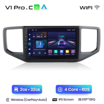 Junsun CarPlay inalámbrico Android Auto Radio para VOLKSWAGEN AMAROK 2017 Sistemas inteligentes para coche RDS BT WiFi 2 DIN 