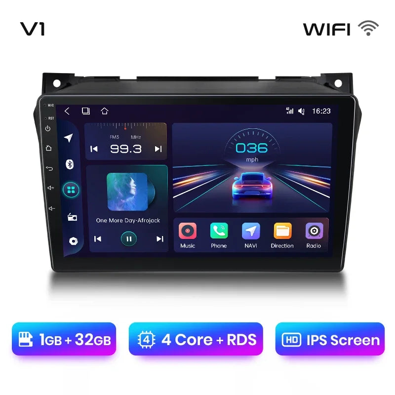 Radio Junsun CarPlay inalámbrica Android Auto para Suzuki Alto 2009-2016 con sistema inteligente RDS, Bluetooth, WiFi, 2 DIN 