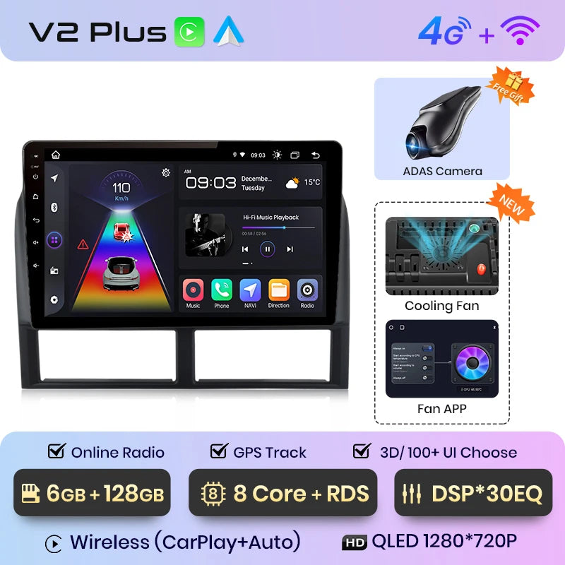 Junsun CarPlay Car Radio Multimedia Player For Jeep Grand Cherokee II WJ 1998 1999 2000-2004 Android Auto GPS 2din autoradio