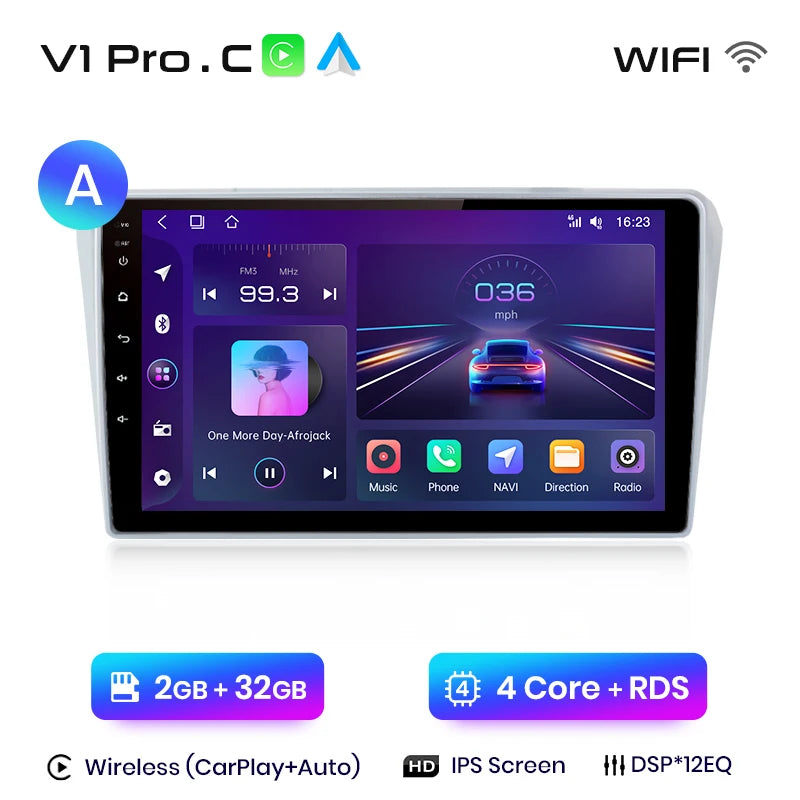 Junsun V1pro AI Voice 2 DIN Android Auto Radio para Toyota Avensis T25 2002-2008 Carplay Car Multimedia GPS 2 DIN autorradio 