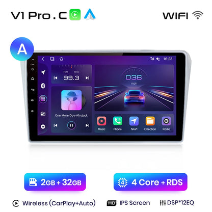 Junsun V1pro AI Voice 2 DIN Android Auto Radio para Toyota Avensis T25 2002-2008 Carplay Car Multimedia GPS 2 DIN autorradio 