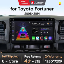 Junsun V1 Plus Autoradio für Toyota Fortuner Hilux Revo Vigo 2007–2015, kabellos, CarPlay, Android Auto, kein 2-Din-DVD-Player 
