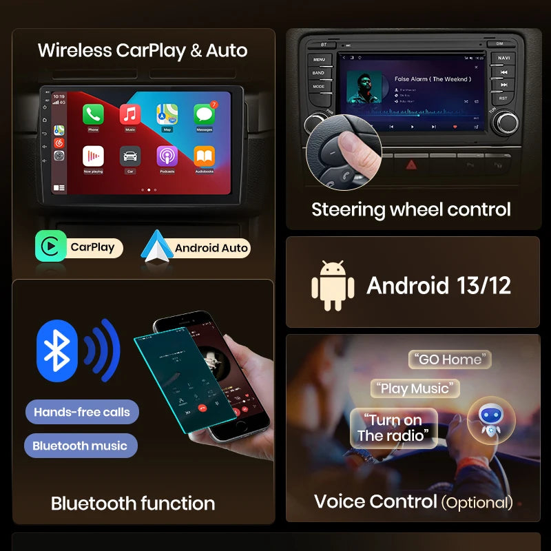 Junsun CarPlay Android Auto Car Intelligent Systems for VW Golf 4 Passat POLO Transport T5 Multivan Seat Jetta Autoradio