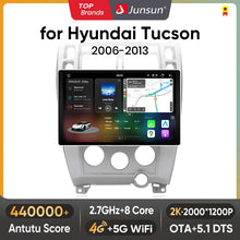 Load image into Gallery viewer, Junsun V3 Plus 2K Android 13 Wireless CarPlay Android Auto Car Intelligent Systems for Hyundai Tucson 2006 - 2013 7870 Autoradio
