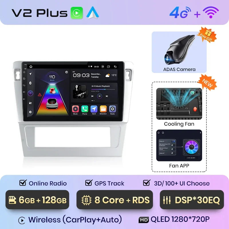 Radio multimedia Junsun con CarPlay inalámbrico y Android Auto para Passat B7 (2009-2011), GPS, sistemas inteligentes, autorradio inteligente. 