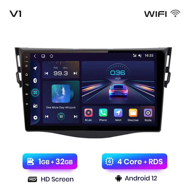 Junsun V1 AI voz inalámbrica CarPlay Android Auto Radio para Toyota RAV4 RAV 4 2005-2012 2013 4G coche Multimedia GPS 2din autoradio 